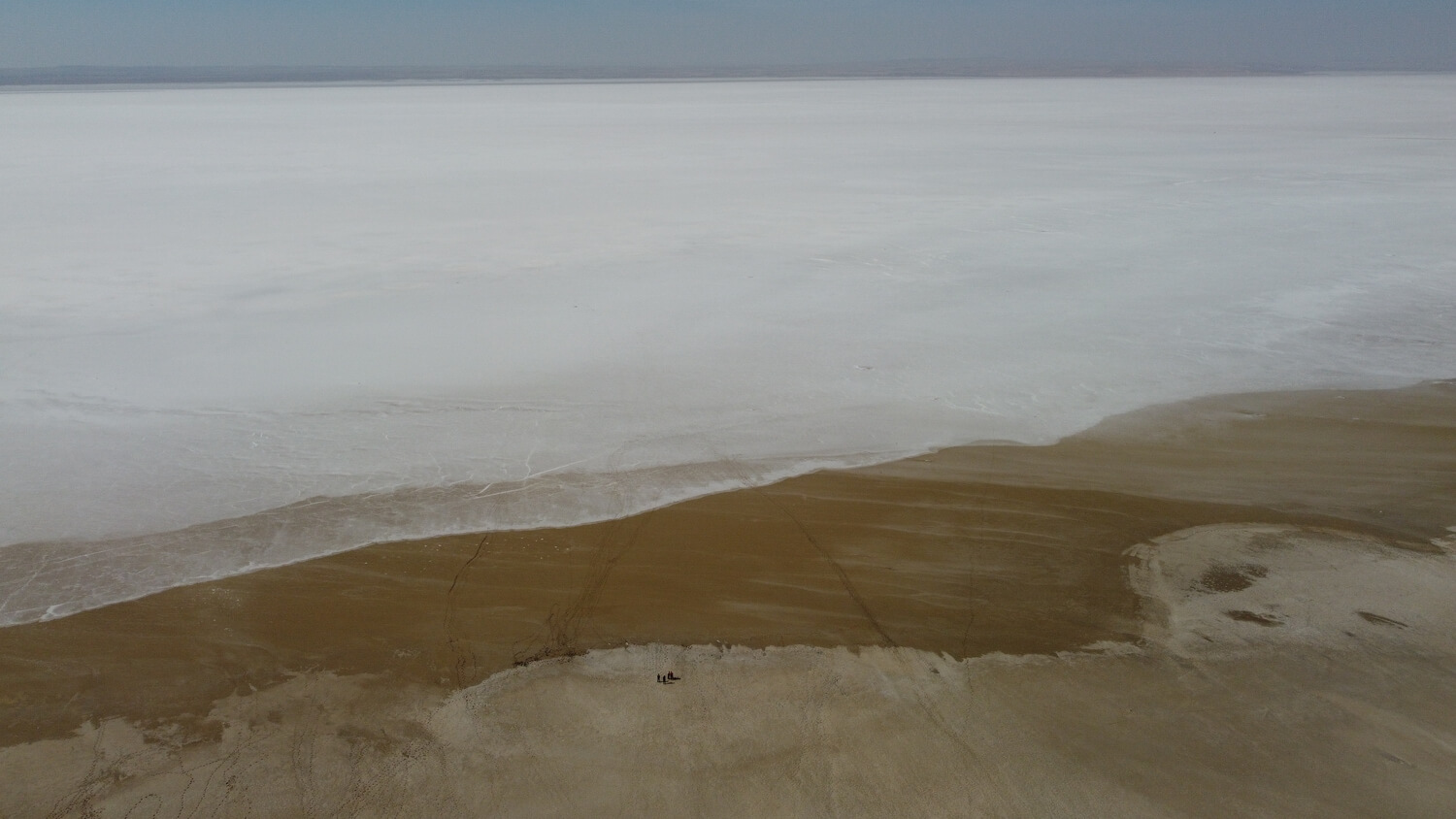 Photo of the Salt Lake taken from the drone