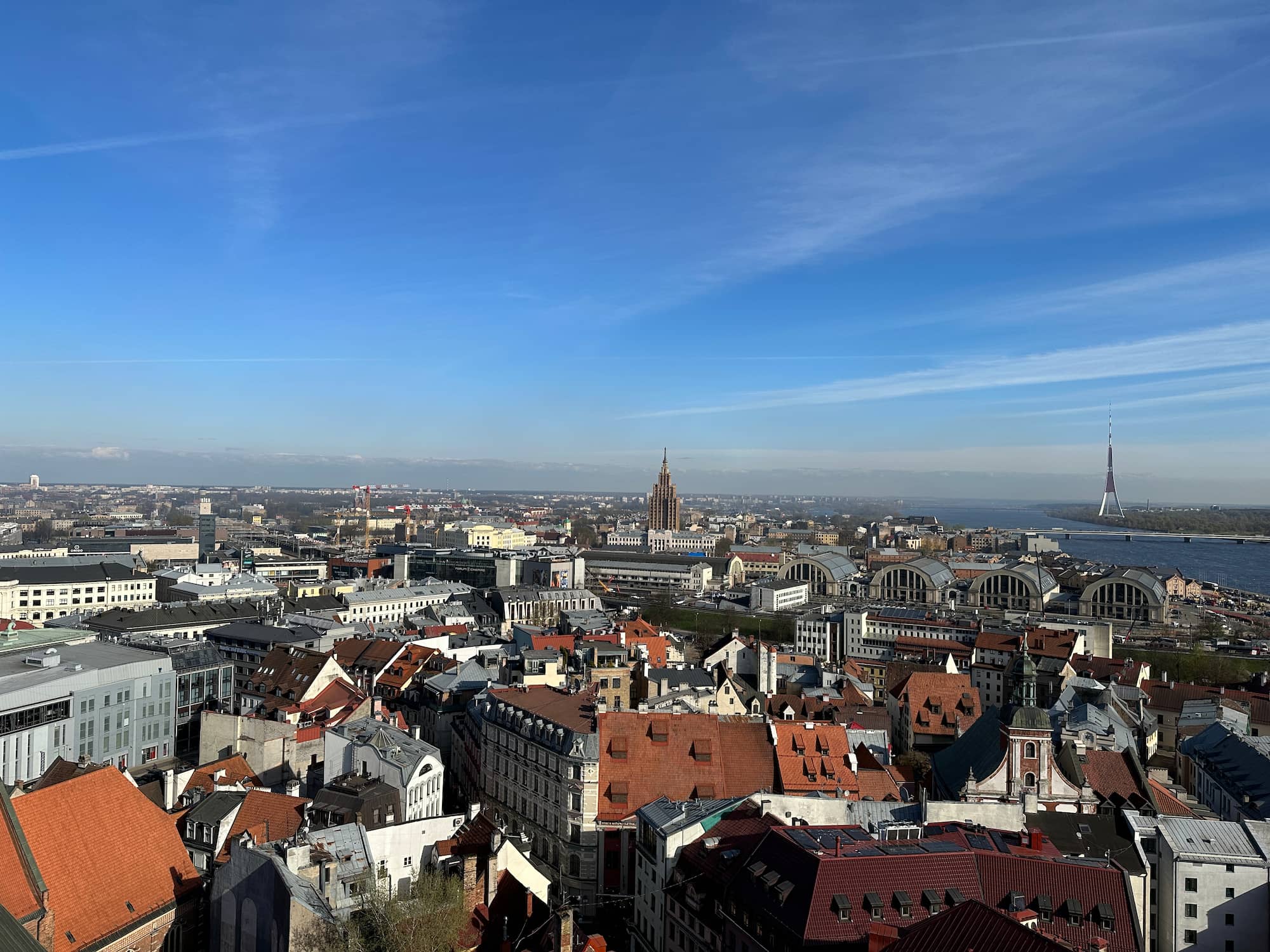 View from St. Peter's Church Tower with Latvian Academy of Sciences in the background